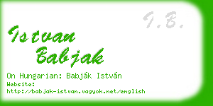 istvan babjak business card